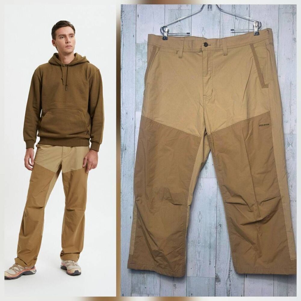 Filson Upland Brush Reinforced Ripstop Work Hiking Pants Sz. 38 ALTERED READ
